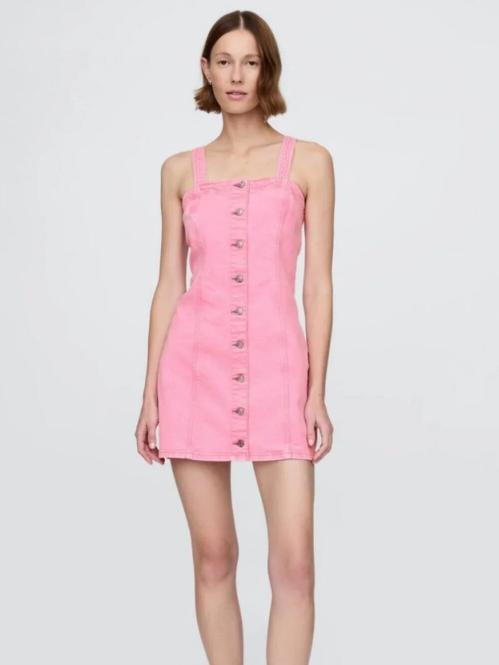 GAP Pink Denim Dress - NWOT - Picture 1 of 7